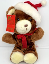 Rare Vintage 1981 Christmas AMERICAN GREETINGS CORP Plush Santa Paws Hat W/tag