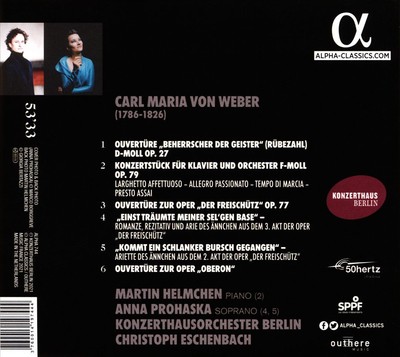 CHRISTOPH ESCHENBACH / KONZERTHAUS ORCHESTER BERLIN WEBER NEW CD