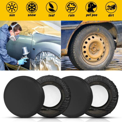27''-29''Waterproof Wheel Covers Fits Tire for Truck Trailers Campers SUV Black