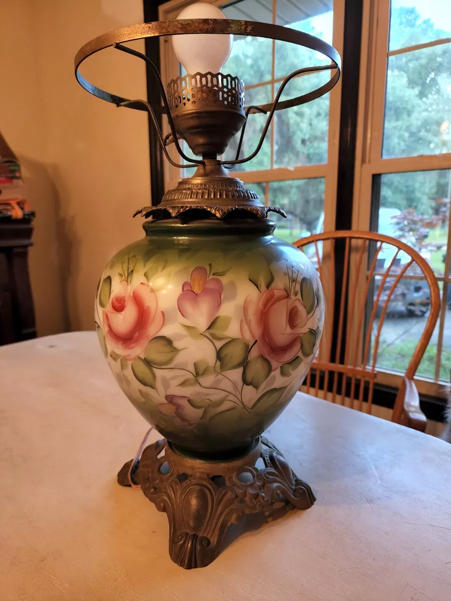 Antique hand painted lamps deals