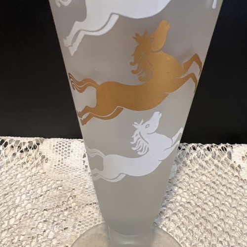 LIBBEY - CAVALCADE - MID CENTURY MODERN FROSTED PILSNER BEER GLASSES - SET OF 6 - Picture 8 of 9