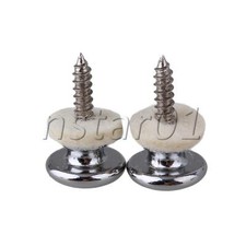 Mushrooms Head Guitar Strap Buttons Set of 2 Chrome