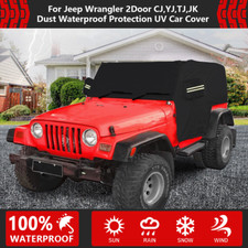 For Jeep Wrangler Cj Yj Tj Jk 2-doorhalf Car Cover Rain Dust Uv Protection