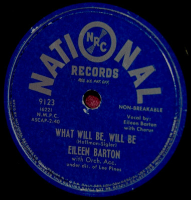 Eileen Barton What Will Be Will Be / Baby Me 78 PLAY GRADED Fully Tested