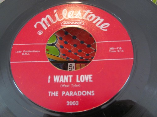 THE PARADONS, DIAMONDS AND PEARLS-I WANT LOVE, MILESTONE 2003 VG ORIGINAL - Picture 4 of 4