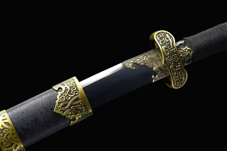 Espada china forjada a mano de Kung Fu 1095 hoja de acero al carbono afilada Wushu Tang Dao Foto 4 de 4