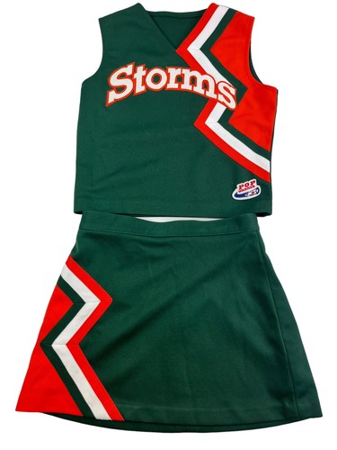 Cheerleader Uniform Halloween Costume STORMS Miami Hurricanes 36 Top 28 Skirt