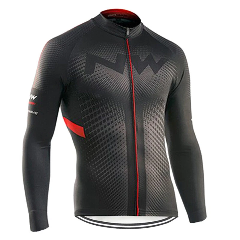 Cycling White Jacket Long Jersey MTB Road Bike Shirt Sports Coat Breathable Wear