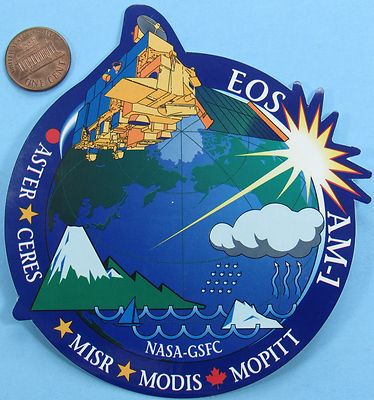 NASA STICKER vtg '99 EOS AM-1 MOPITT MODIS MISR CERES ASTER GSFC - Goddard Space