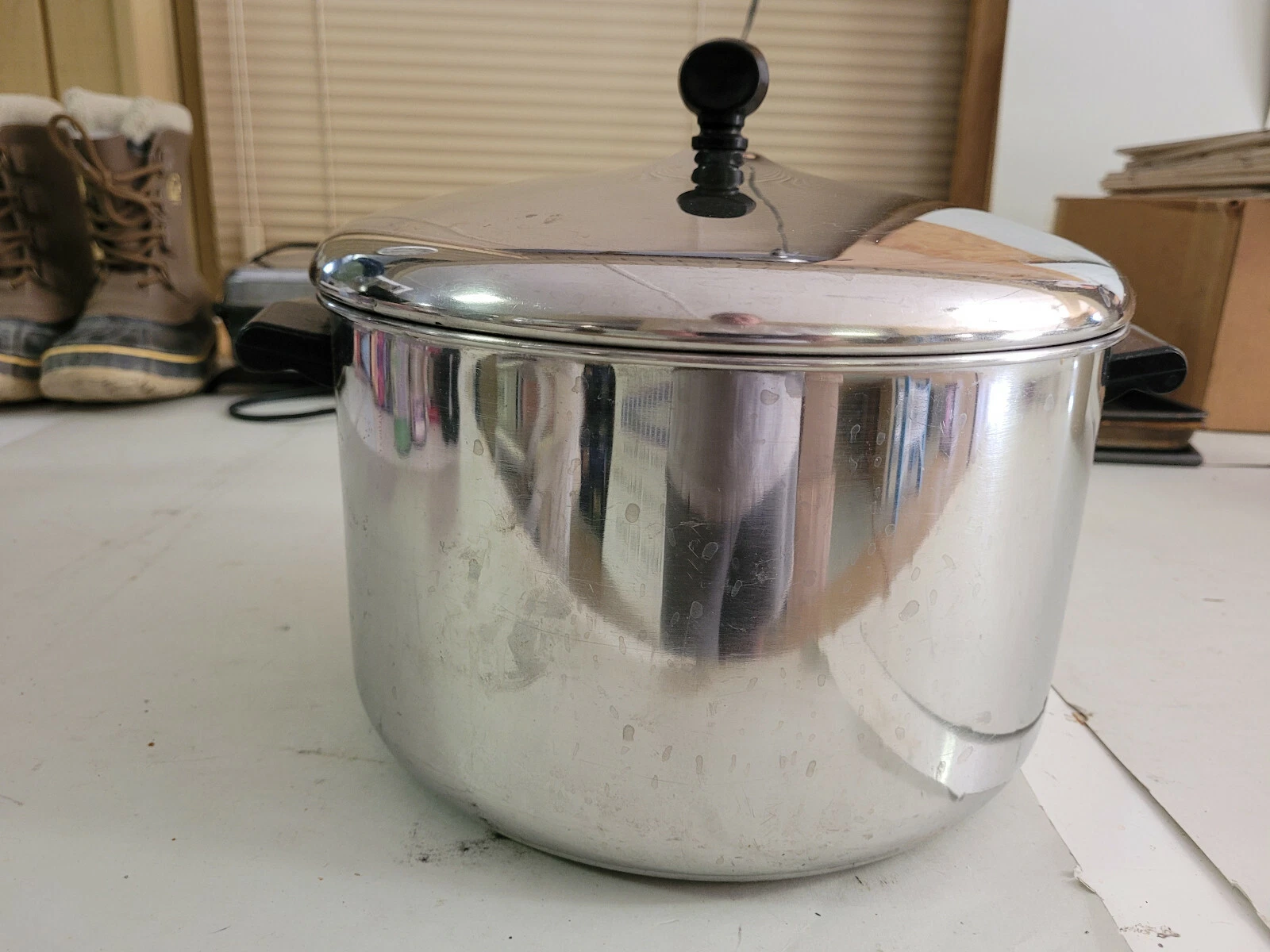 Farberware 8 Quart Stockpot Stainless Steel Alumninum Clad Stew Kitchen Shiny
