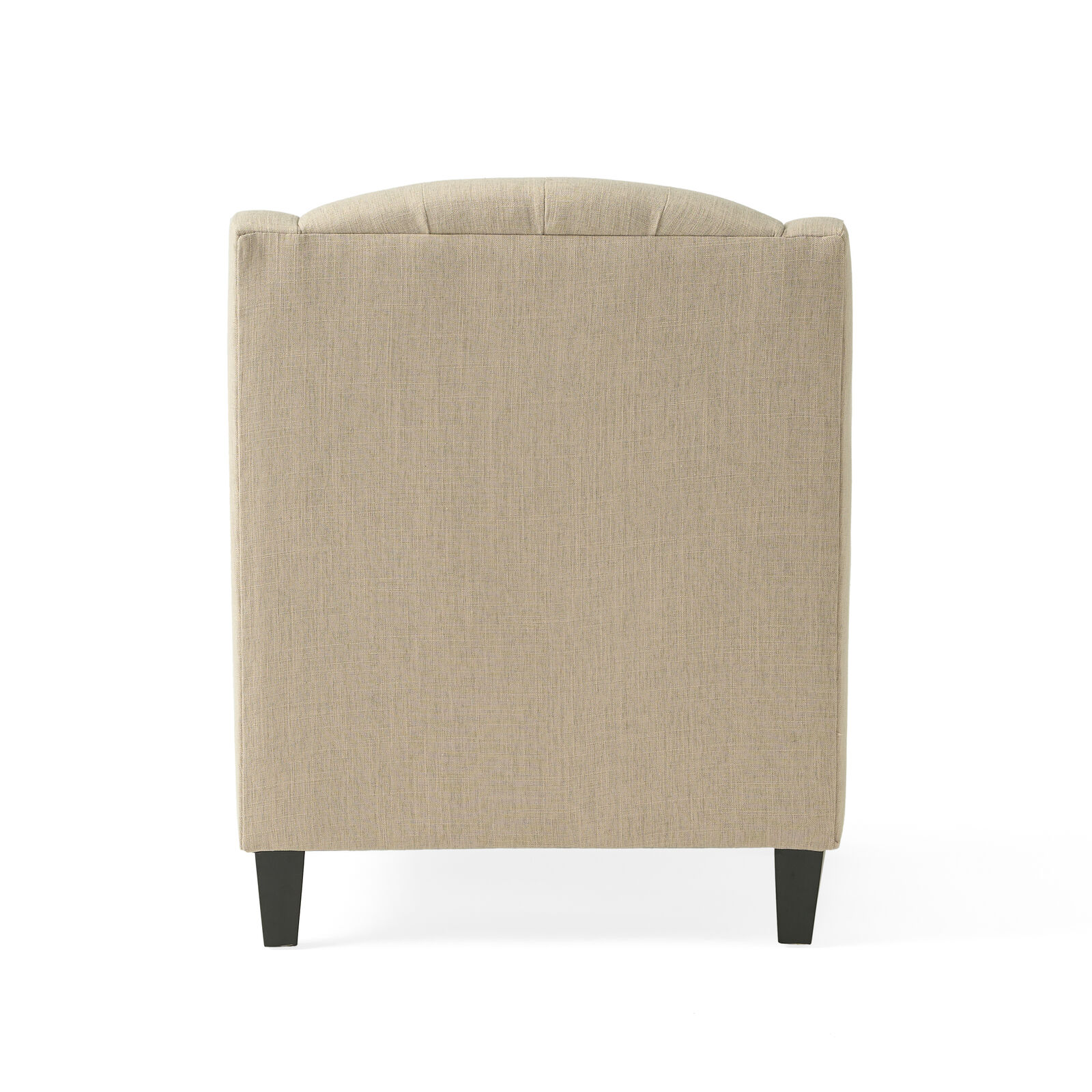 Empierre Tufted Light Beige Fabric Chair and Ottoman