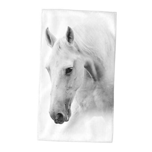 Long Hand Towels Handsome White Horse Ultra Soft Towel Wild Animal Simple