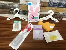 Bundle Of New Baby Bits & Pieces Hangers, Oral Glove, Sponge, Teats Bottle Brush