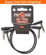 Pig Hog PHLSK1BK Lil Pigs 1ft Low Profile Patch Cables - 2 pack - New