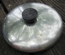 Preowned Used About 7" Pot Lid Top Cover Rust Spots Black Handle Stainless?