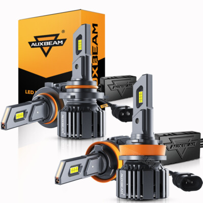 AUXBEAM 9005 H11 LED Headlight Combo Bulbs Hi/Low Beam Super Bright White Canbus