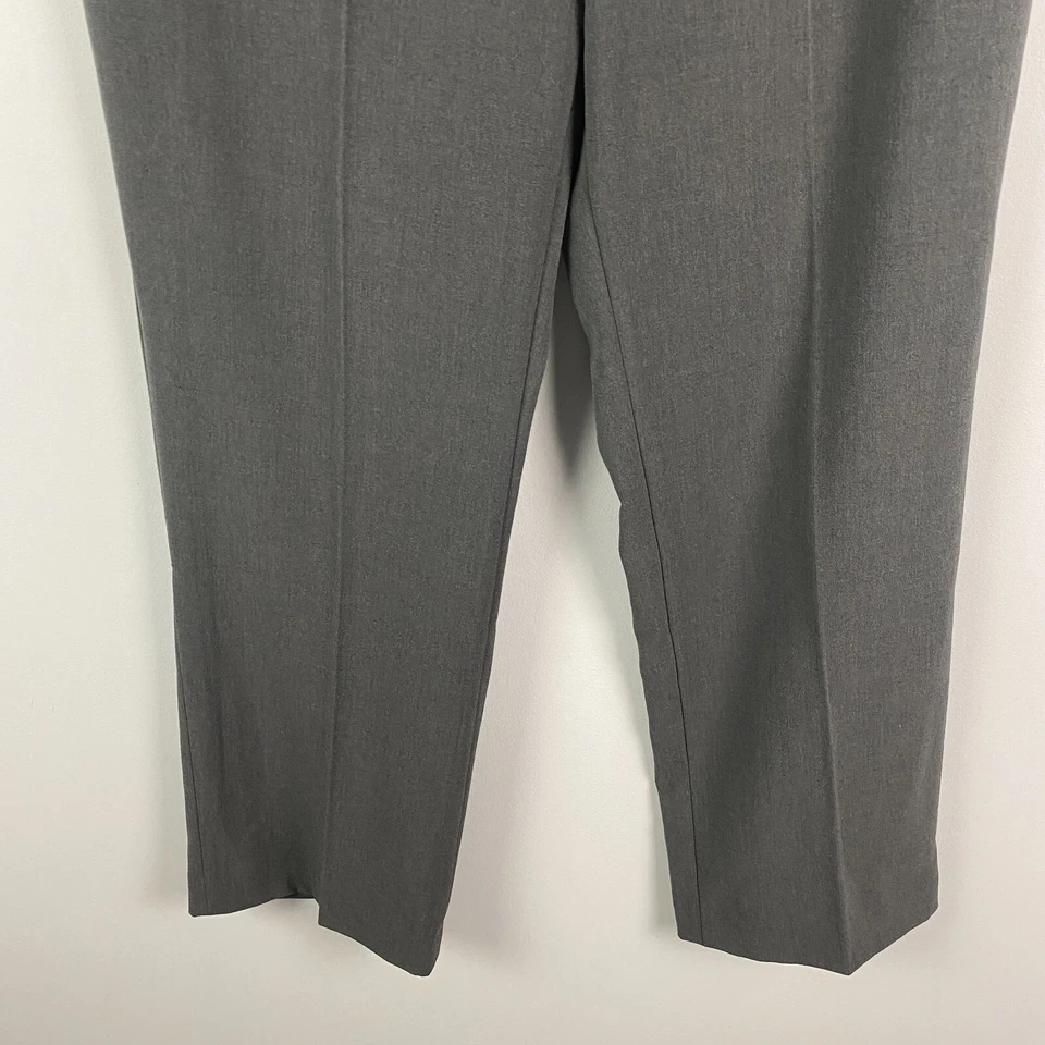 Zac & Rachel Pants Womens 12P The Ultimate Fit Gray Straight Leg Pull On - Image 3 of 4