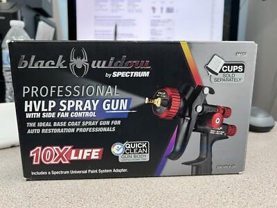 Black Widow By Spectrum BW-HVLP-SF 1.7mm Tip HVLP Spray Gun 56152 New