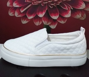 new look white leather trainers