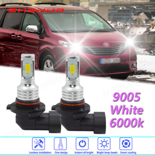 9005 White LED Daytime Running Light DRL Bulbs For Acura TL RL ILX TSX RDX MDX - 画像1/11