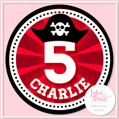24 Personalised Edible Cup Cake Toppers | Birthday Pirate Hat Party | Name Age - Picture 3 of 3