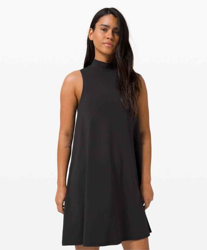 Womens All Aligned A-lin Size M Black LuLuLemon Dress - Picture 7 of 7