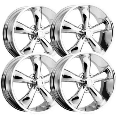 Set-4) Vision 142 Legend 20x8.5 5x5 5x127 10mm Chrome Wheels