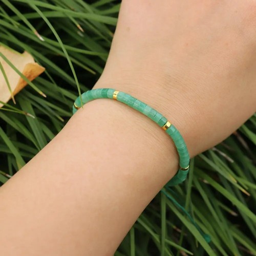 Natural Real Aventurine Small Gemstone Beads Healing Calming Women Men Bracelet - 第 3/3 張圖片