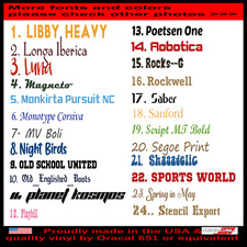 Custom Personalized TEXT NAME Lettering Vinyl Decal DURABLE 7 Years Outdoor