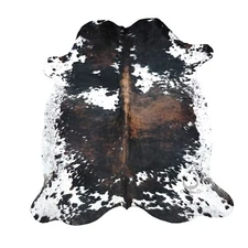 Extra Large Brindle Tricolor  Cowhide Rug 6x7 ft