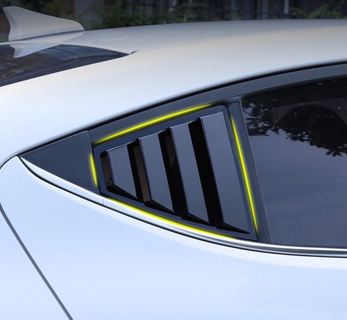 2017-2020 For Hyundai Elantra Glossy Black Side Window Louver Shutter Cover Trim - Picture 2 of 9