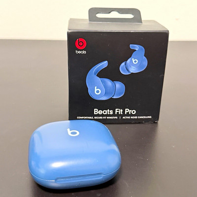 Beats Fit Pro Bluetooth In-Ear Blue Earbuds Case and Accessories Only
