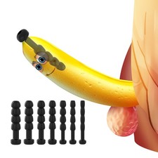 Silicone Short Urethral Sounds Hollow Penis Stretching Plug Beads Dilator ManSM