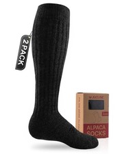 Alpaca Wool Knee High Terry Lined Boot Socks Heavyweight, Thick Warm Thermal ...