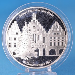 Degussa Thaler Silbermedaille 2013 Römer Frankfurt (2.) 1 OZ Silber 999 Proof