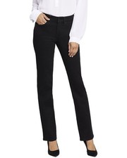 Nydj Petite Marilyn Black Straight Leg Jean Women's