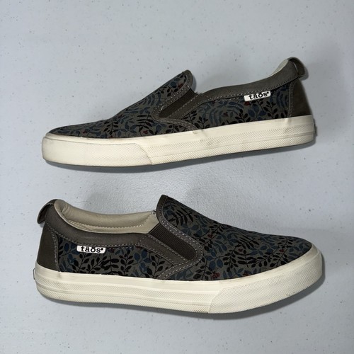 TAOS Women’s Rubber Soul Shoes Canvas Olive Branch Multi Size 8.5 - Picture 3 of 8