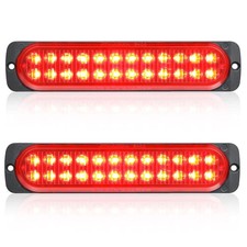 Pack of 2 Aluminum Housing Red LED Trailer Stop Brake Turn Tail Lights 7.5 In...