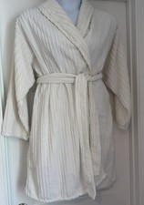 Stan Herman VTG USA Made Chenille Robe Off White Fits M Pockets