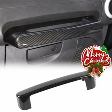 Carbon fiber Co-pilot Armrest Handle Cover Trim Decor For Jeep Wrangler JK 07-10