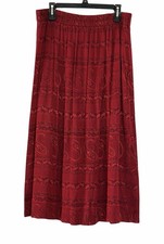 Vintage Michael Taylor Pull-On Pleated Maxi Skirt Women  s 2X Pockets Boho Hippie