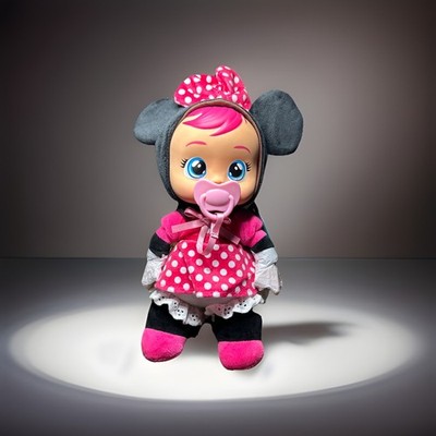 2024 Cry Babies Tiny Cuddles Disney Minnie  10'' Soft Body Doll New W/Tags 18M+