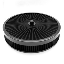 Low Profile Air Cleaner Super Flow Set Fits Holley Sniper Fitech Recessed Black