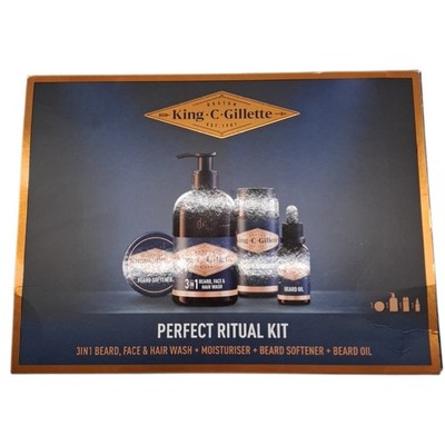 King C. Gillette Reise-Set für die perfekte Bartpflege für Männer, Geschenkset f