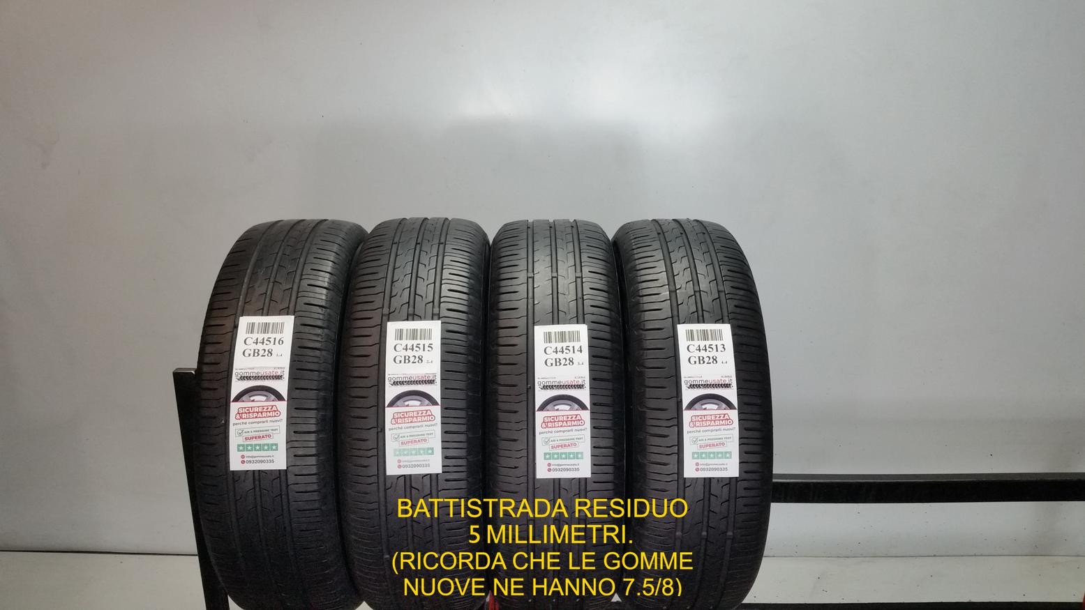 GOMME USATE 185/65R15 88H CONTINENTAL ECOCONTACT 6 PNEUMATICI USATI C44516
