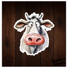 Funny Cow - Vinyl Decal Sticker - Car Window Laptop - ebn12468