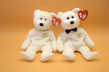 2001 Ty Beanie Babies Mr.  Mrs. Wedding Bears Bride  Groom NWT