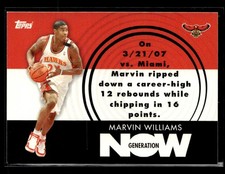2007-08 Topps #GN15 Marvin Williams Generation Now Card Atlanta Hawks