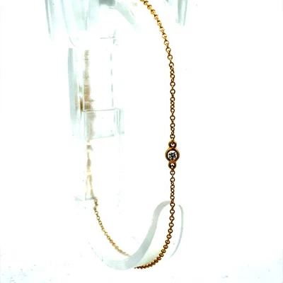 Tiffany & Co. Elsa Peretti By The Yard Diamantarmband 18K Gelbgold 0.03 CTW - Bild 1 von 2
