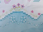 Lot Of Two Sweet Vintage Baby Or Doll Pillowcases Kitten Bunnies Embroidery — photo 9